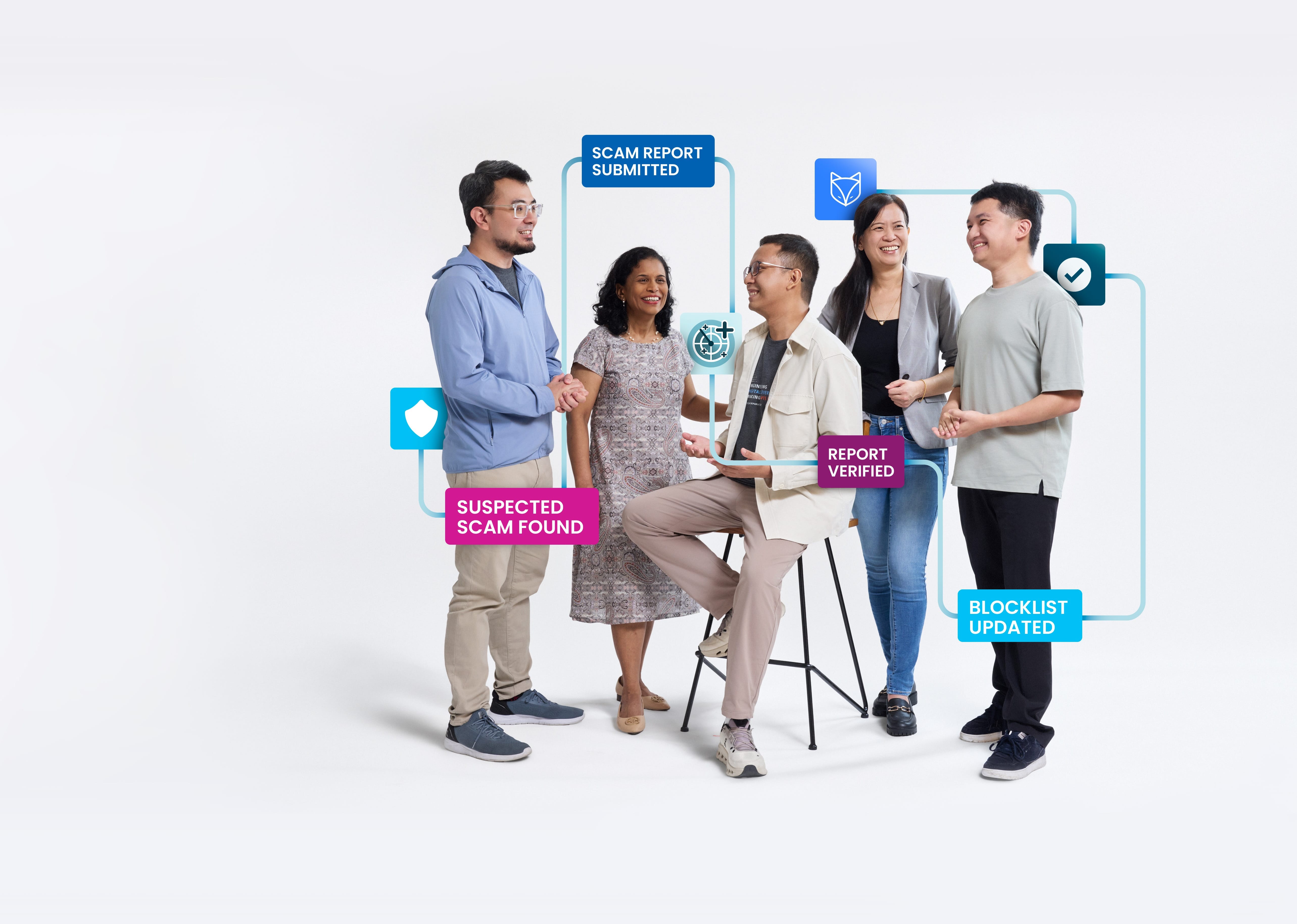 A group of people collaborating on GovTech initiatives that benefit the community.